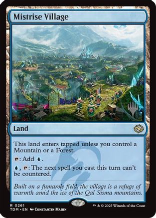 Mistrise Village (PPTDM-261) [Promo Pack: Tarkir: Dragonstorm] Foil MTG Single Wizards of the Coast