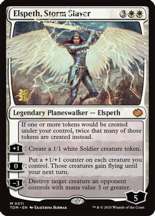 Elspeth, Storm Slayer (PRE-011) [Prerelease Cards] Foil MTG Single Wizards of the Coast