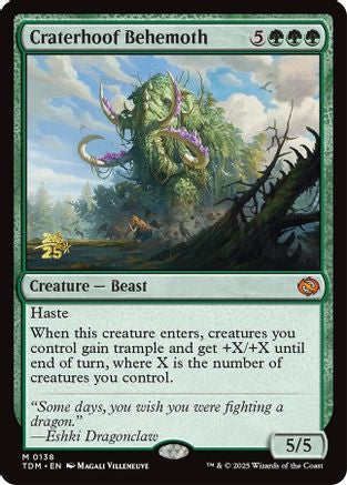 Craterhoof Behemoth (PRE-138) [Prerelease Cards] Foil MTG Single Wizards of the Coast
