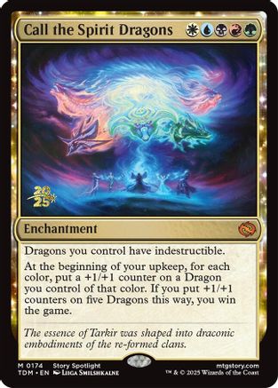 Call the Spirit Dragons (PRE-174) [Prerelease Cards] Foil MTG Single Wizards of the Coast