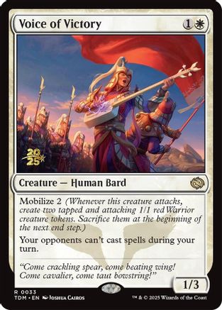 Voice of Victory (PRE-033) [Prerelease Cards] MTG Single Wizards of the Coast