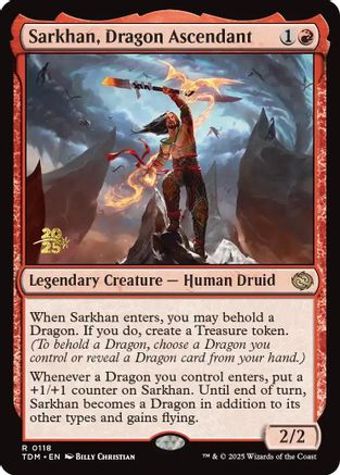 Sarkhan, Dragon Ascendant (PRE-118) [Prerelease Cards] Foil MTG Single Wizards of the Coast