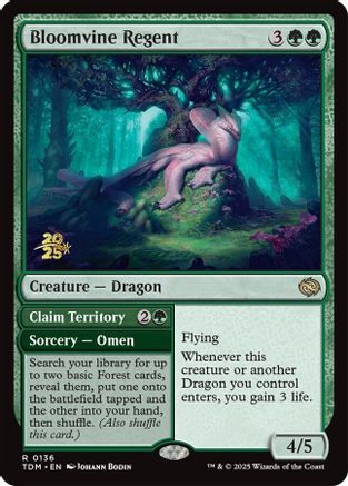 Bloomvine Regent (PRE-136) [Prerelease Cards] Foil MTG Single Wizards of the Coast