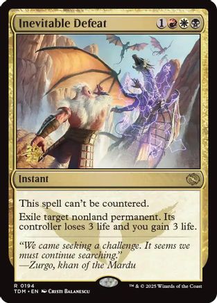 Inevitable Defeat (PRE-194) [Prerelease Cards] MTG Single Wizards of the Coast