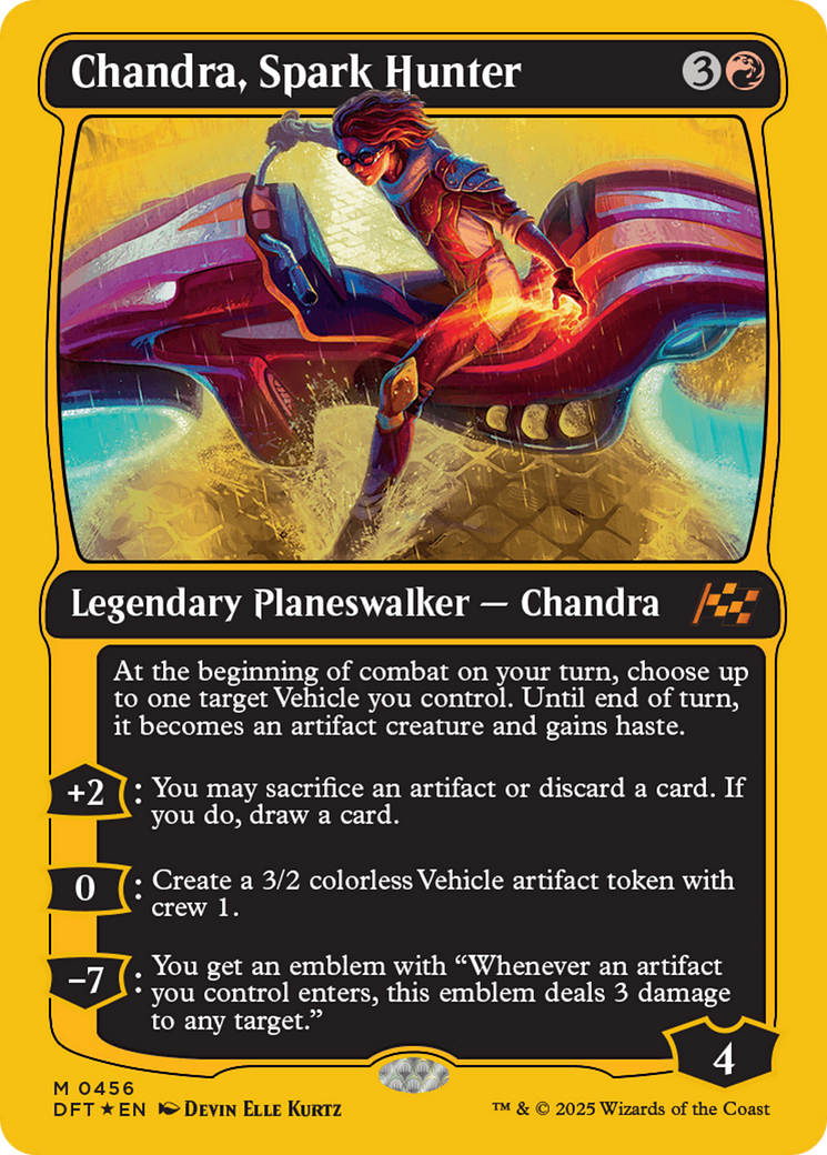 Chandra, Spark Hunter (First-Place Foil) (DFT-456) [Aetherdrift] Foil MTG Single Wizards of the Coast