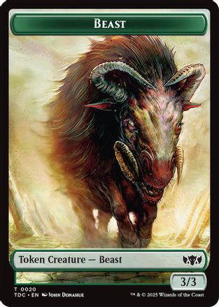 Beast // Treasure Double-Sided Token (TDC-20 // 16) [Commander: Tarkir: Dragonstorm] MTG Single Wizards of the Coast