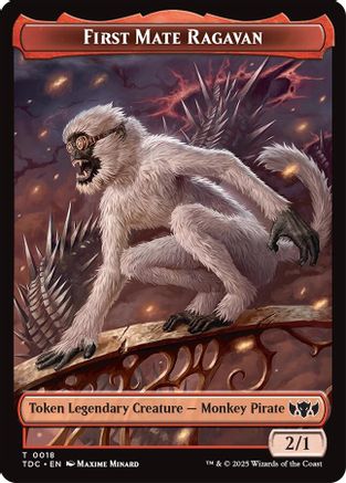First Mate Ragavan // Treasure Double-Sided Token (TDC-18 // 16) [Commander: Tarkir: Dragonstorm] MTG Single Wizards of the Coast