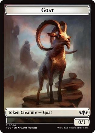 Goat // Timeless Witness Double-Sided Token (TDC-4 // 11) [Commander: Tarkir: Dragonstorm] MTG Single Wizards of the Coast