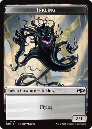 Inkling // Bird Double-Sided Token (TDC-28 // 2) [Commander: Tarkir: Dragonstorm] MTG Single Wizards of the Coast