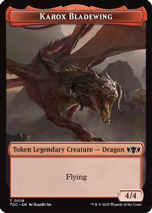 Karox Bladewing // Copy Double-Sided Token (TDC-19 // 1) [Commander: Tarkir: Dragonstorm] MTG Single Wizards of the Coast