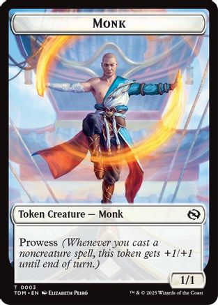 Monk // Treasure Double-Sided Token (TDC-3 // 16) [Commander: Tarkir: Dragonstorm] MTG Single Wizards of the Coast