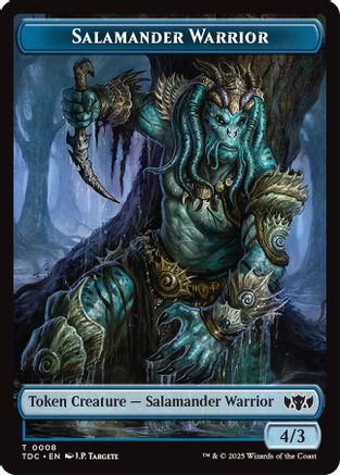 Salamander Warrior // Zombie Druid Double-Sided Token (TDC-8 // 10) [Commander: Tarkir: Dragonstorm] MTG Single Wizards of the Coast