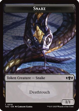 Snake // Myr Double-Sided Token (TDC-10 // 30) [Commander: Tarkir: Dragonstorm] MTG Single Wizards of the Coast