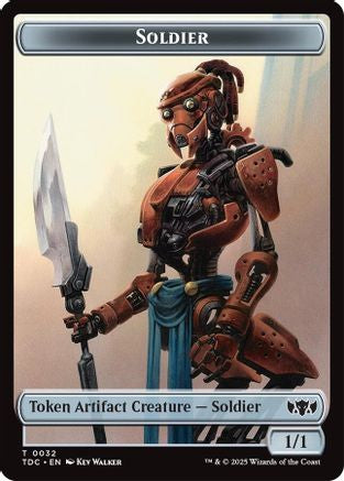 Soldier (0032) // Copy Double-Sided Token (TDC-32 // 1) [Commander: Tarkir: Dragonstorm] MTG Single Wizards of the Coast
