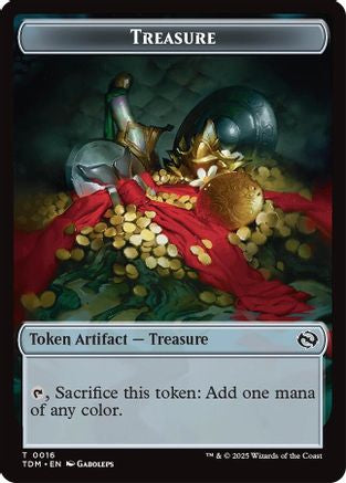 Treasure // Zombie Druid Double-Sided Token (TDC-16 // 10) [Commander: Tarkir: Dragonstorm] MTG Single Wizards of the Coast