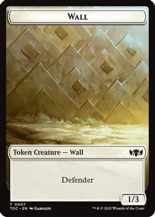 Wall // Spider Double-Sided Token (TDC-7 // 25) [Commander: Tarkir: Dragonstorm] MTG Single Wizards of the Coast