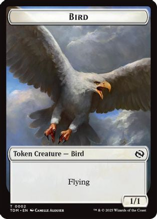 Bird // Monk Double-Sided Token (TDM-2 // 3) [Tarkir: Dragonstorm] Foil MTG Single Wizards of the Coast