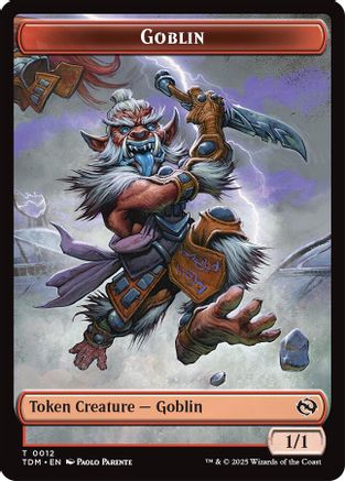 Goblin // Warrior Double-Sided Token (TDM-12 // 13) [Tarkir: Dragonstorm] MTG Single Wizards of the Coast