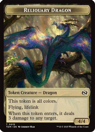 Reliquary Dragon // Dragon (0011) Double-Sided Token (TDM-15 // 11) [Tarkir: Dragonstorm] Foil MTG Single Wizards of the Coast