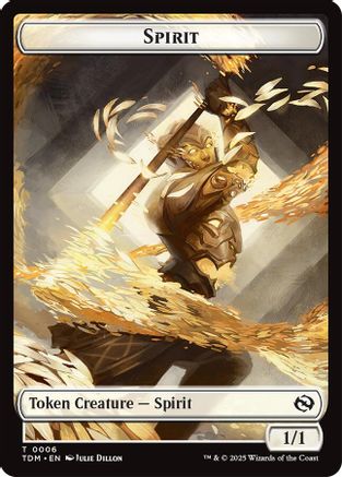 Spirit (0006) // Spirit (0007) Double-Sided Token (TDM-6 // 7) [Tarkir: Dragonstorm] MTG Single Wizards of the Coast