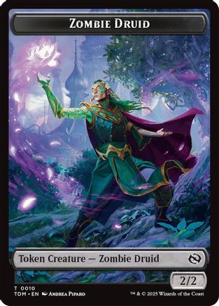 Zombie Druid // Treasure Double-Sided Token (TDM-10 // 16) [Tarkir: Dragonstorm] MTG Single Wizards of the Coast