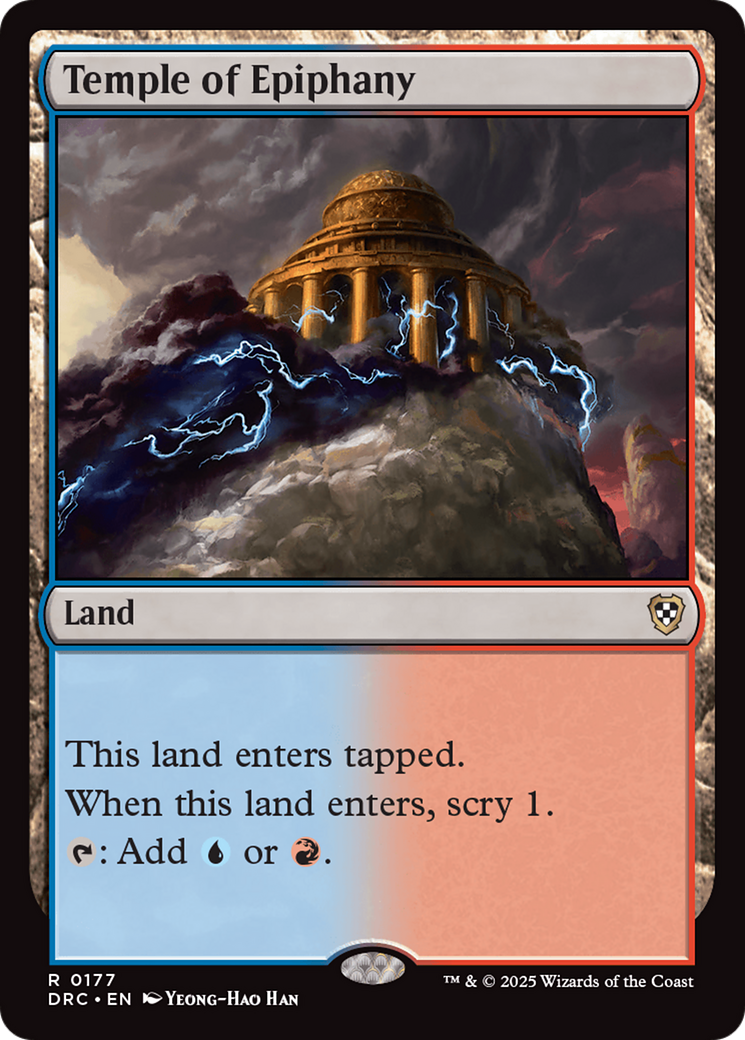 Temple of Epiphany (DRC-177) [Commander: Aetherdrift] MTG Single Wizards of the Coast