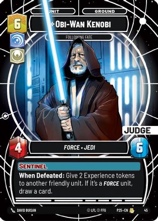 Obi-Wan Kenobi - Following Fate (45) [Judge Promos] Foil Star Wars: Unlimited Single Disney