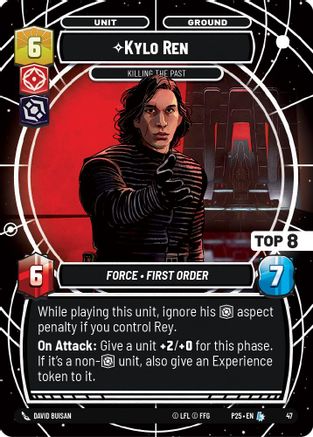 Kylo Ren - Killing the Past (Top 8) (47) [Organized Play Promos] Foil Star Wars: Unlimited Single Disney