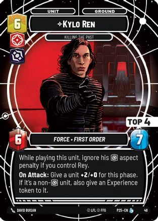 Kylo Ren - Killing the Past (Top 4) (48) [Organized Play Promos] Foil Star Wars: Unlimited Single Disney