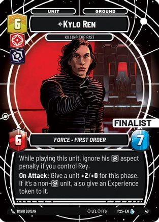 Kylo Ren - Killing the Past (Finalist) (49) [Organized Play Promos] Foil Star Wars: Unlimited Single Disney