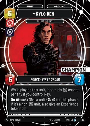 Kylo Ren - Killing the Past (Champion) (50) [Organized Play Promos] Foil Star Wars: Unlimited Single Disney