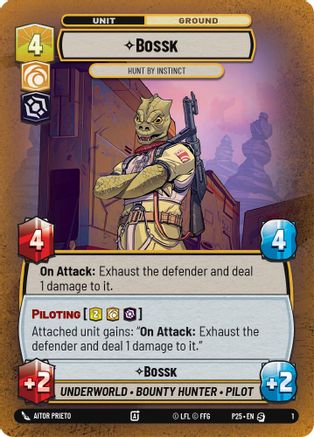 Bossk - Hunt By Instinct (1) [Organized Play Promos] Star Wars: Unlimited Single Disney