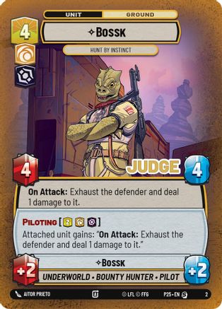 Bossk - Hunt By Instinct (2) [Judge Promos] Foil Star Wars: Unlimited Single Disney