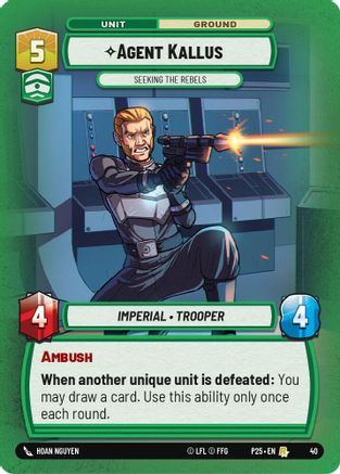 Agent Kallus - Seeking the Rebels (40) [Organized Play Promos] Foil Star Wars: Unlimited Single Disney