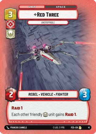 Red Three - Unstoppable (41) [Organized Play Promos] Foil Star Wars: Unlimited Single Disney