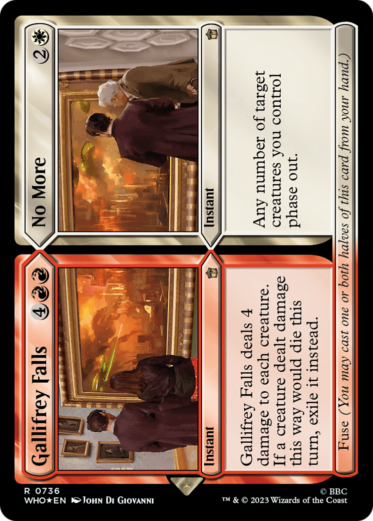 Gallifrey Falls // No More (Surge Foil) (WHO-736) [Doctor Who] Foil MTG Single Wizards of the Coast