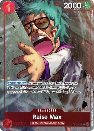 Raise Max (Premium Card Collection -Best Selection Vol. 3-) (OP06-016) [One Piece Promotion Cards] Foil One Piece Single Bandai