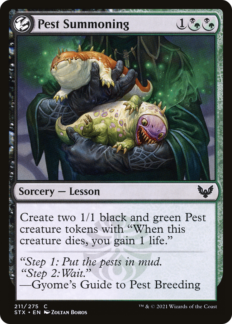 Pest Summoning (STX-211) [Strixhaven: School of Mages] MTG Single Wizards of the Coast