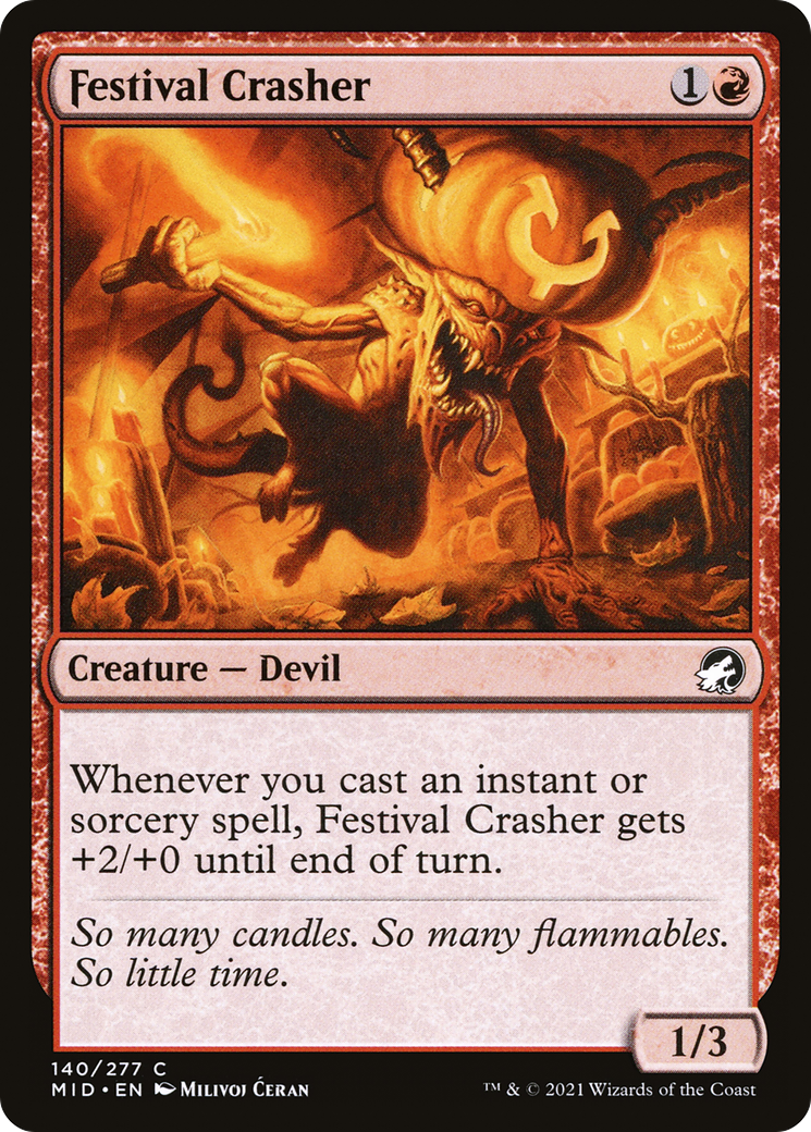 Festival Crasher (MID-140) [Innistrad: Midnight Hunt] MTG Single Wizards of the Coast