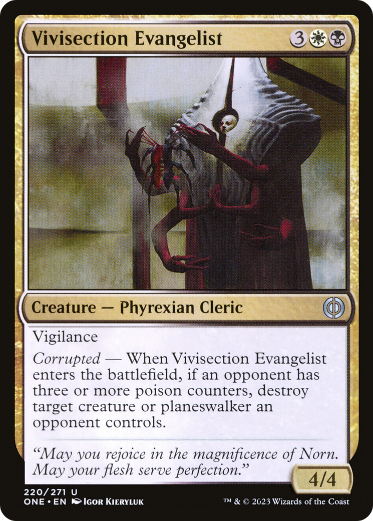 Vivisection Evangelist (ONE-220) [Phyrexia: All Will Be One] MTG Single Wizards of the Coast