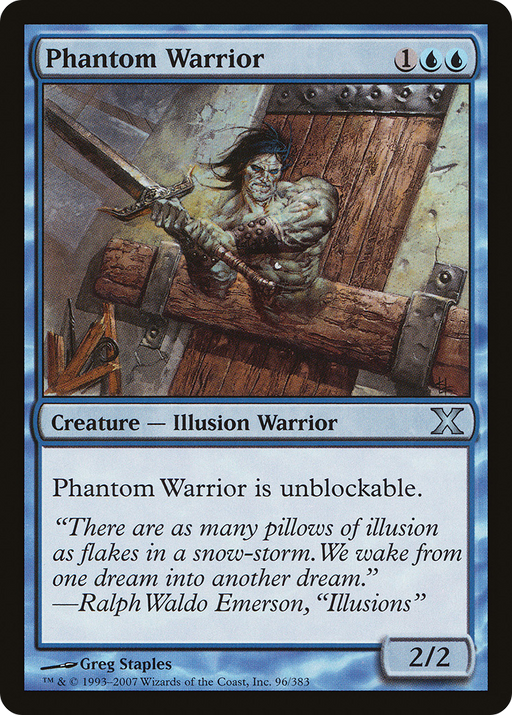 Phantom Warrior (10E-096) [Tenth Edition] MTG Single Wizards of the Coast