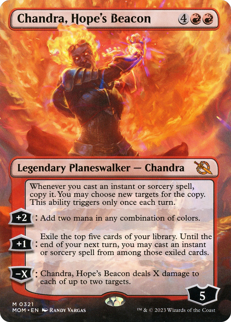 Chandra, Hope's Beacon (MOM-321) [March of the Machine] (Borderless) MTG Single Wizards of the Coast