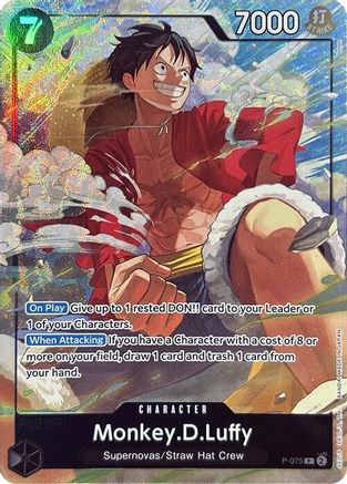 Monkey.D.Luffy (Premium Card Collection -Best Selection Vol. 3-) (P-075) [One Piece Promotion Cards] Foil One Piece Single Bandai