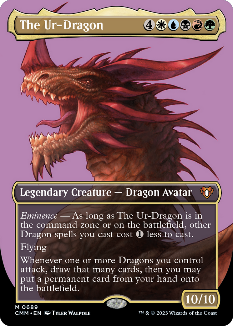 The Ur-Dragon (CMM-689) [Commander Masters] (Borderless) Foil MTG Single Wizards of the Coast