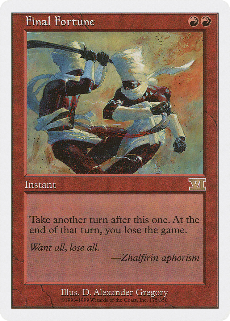 Final Fortune (6ED-175) [Classic Sixth Edition] MTG Single Wizards of the Coast
