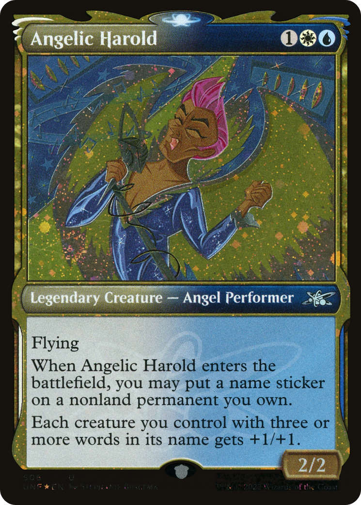 Angelic Harold (Galaxy Foil) (UNF-506) [Unfinity] (Showcase) Foil MTG Single Wizards of the Coast
