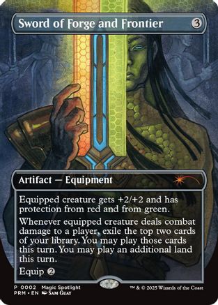 Sword of Forge and Frontier (Borderless) (UMP-002) [Misc] Unique and Miscellaneous Promos Foil MTG Single Wizards of the Coast
