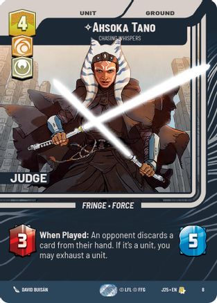 Ahsoka Tano - Chasing Whispers (8) [Judge Promos] Foil Star Wars: Unlimited Single Disney