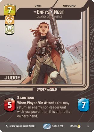 Enfys Nest - Champion of Justice (9) [Judge Promos] Foil Star Wars: Unlimited Single Disney