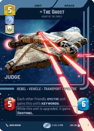 The Ghost - Heart of the Family (1) [Judge Promos] Foil Star Wars: Unlimited Single Disney